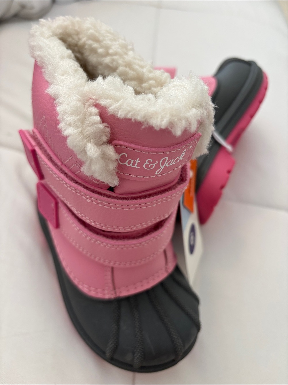 Cat & Jack Pink and Black Cozy Winter Boot